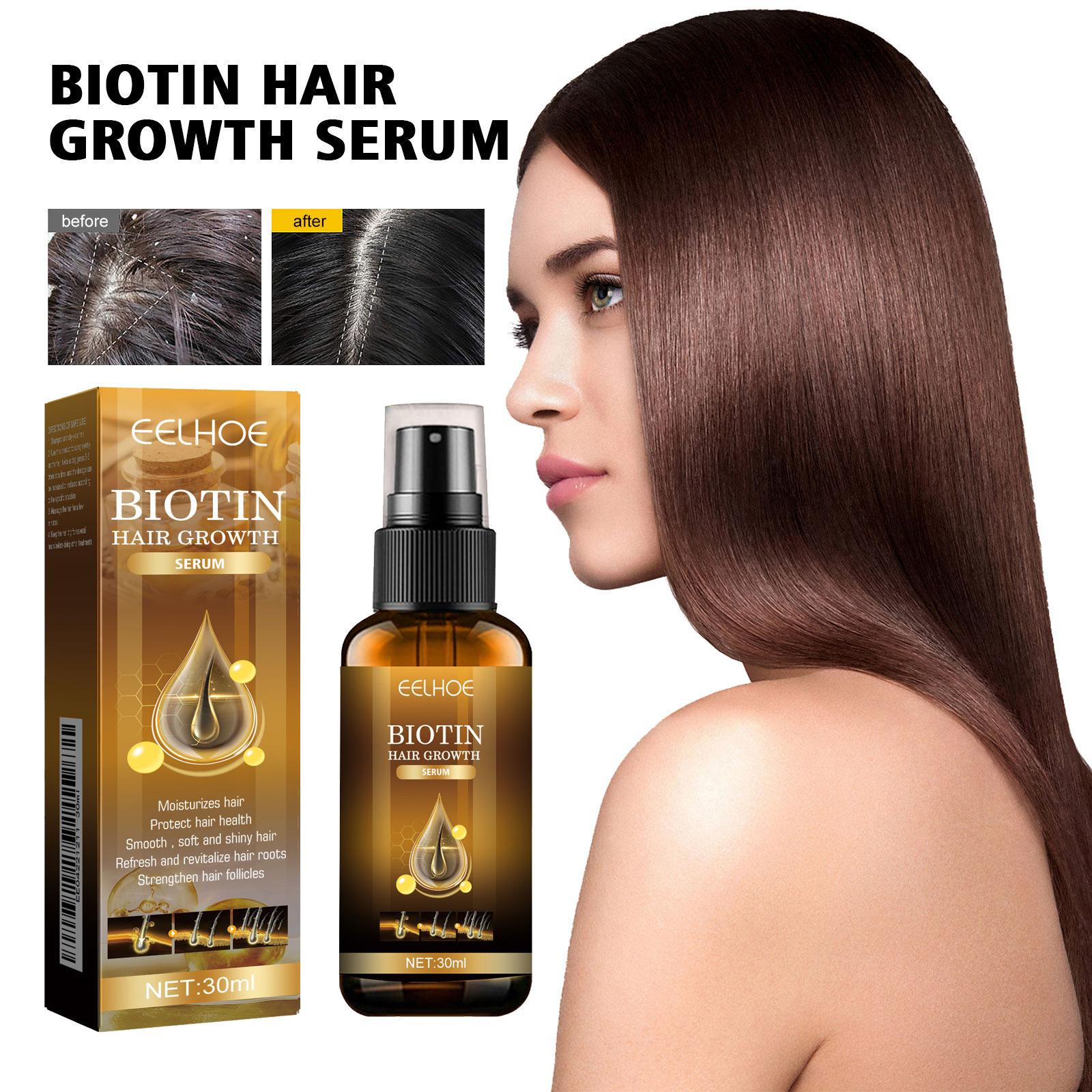 EELHOE Magic Biotin Hair Serum укрепляющая, разглаживающая, глубоко питающая, вьющаяся сыворотка для поврежденных волос, спрей для восстановления волос, масло-сыворотка 30 мл
EELHOE Magic Biotin Hair Serum укрепляющая, разглаживающая, глубоко питающая, вьющаяся сыворотка для поврежденных волос, спрей для восстановления волос, масло-сыворотка 30 мл