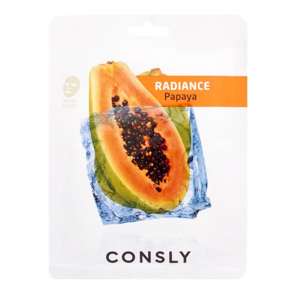 CONSLY Papaya Radiance Mask Pack Выравнивающая тон кожи тканевая маска с экстрактом папайи 20мл
CONSLY Papaya Radiance Mask Pack Выравнивающая тон кожи тканевая маска с экстрактом папайи 20мл