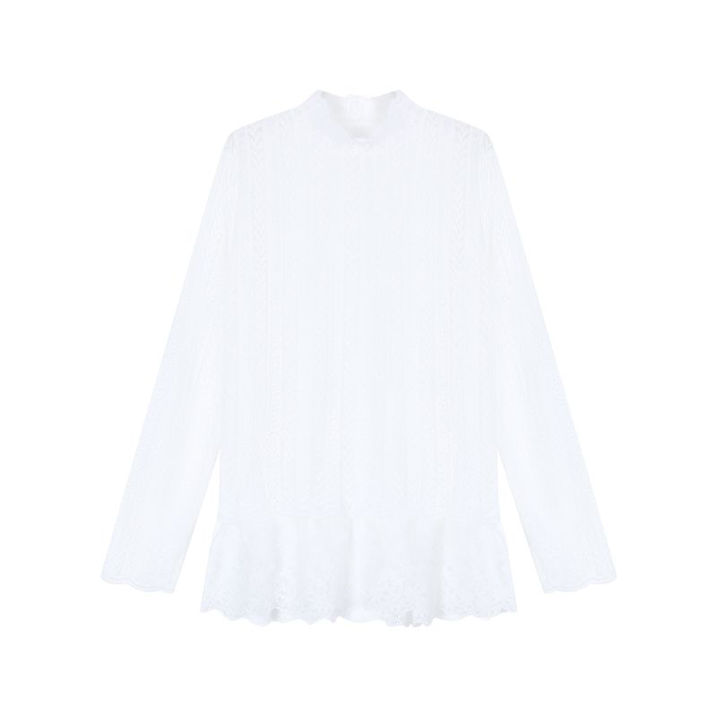 Белая стильная блузка с длинными рукавами и полувысоким воротником, кружевной отделкой по низу, для женщин, на раннюю осень, свободного кроя, повседневная, слегка прозрачная, для ношения под низ White Lace Shirt L
Белая стильная блузка с длинными рукавами и полувысоким воротником, кружевной отделкой по низу, для женщин, на раннюю осень, свободного кроя, повседневная, слегка прозрачная, для ношения под низ White Lace Shirt L