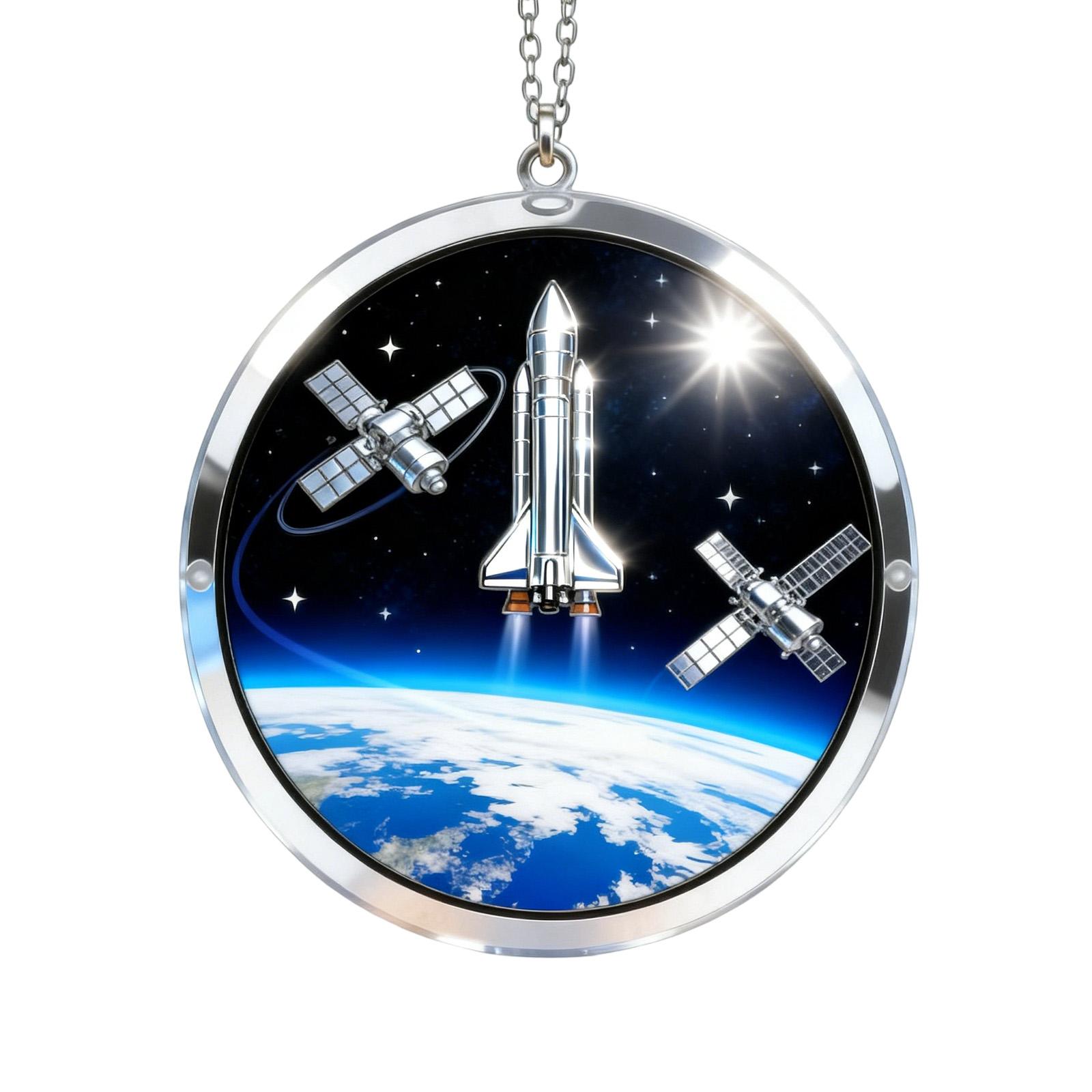 2D Acrylic Puzzle Pendant Space Shuttle Satellite Design Round Shape Hanging Decoration for Home Office Car Accessories One Size
2D Acrylic Puzzle Pendant Space Shuttle Satellite Design Round Shape Hanging Decoration for Home Office Car Accessories One Size