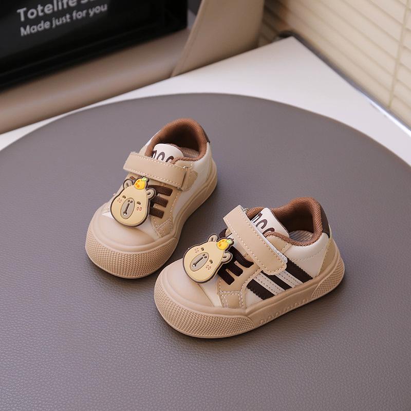 Туфли для маленького мальчика 2025 осень новые детские туфли мягкая подошва нескользящие туфли для малышей 1-2-4 года девочка 5 милые 20 хаки