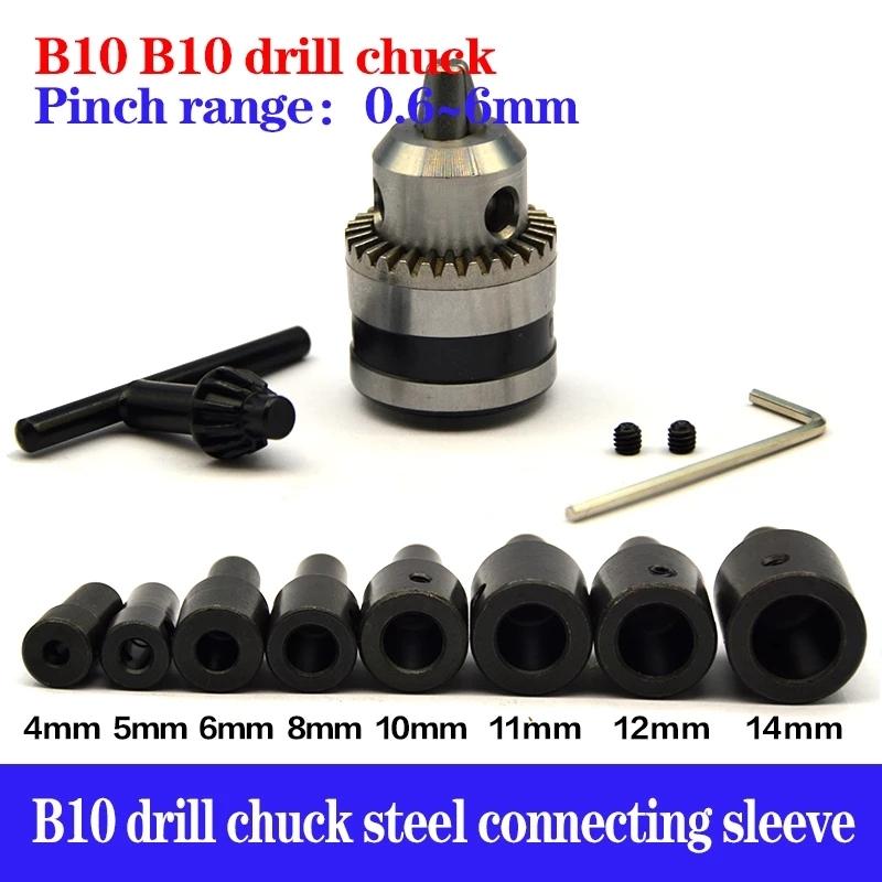 Mini Electric Drill Chuck 0.6-6mm Mount B10 Taper Connector Rod Motor Shaft Chuck For Drill With Adapter Key Wrench Power Tool only B10 Drill Chuck
Mini Electric Drill Chuck 0.6-6mm Mount B10 Taper Connector Rod Motor Shaft Chuck For Drill With Adapter Key Wrench Power Tool only B10 Drill Chuck
