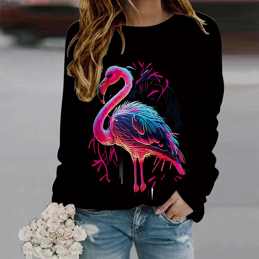 Осенняя женская мода с круглым вырезом и длинным рукавом, свободная одежда, футболка с принтом фламинго 8XL розовый
Осенняя женская мода с круглым вырезом и длинным рукавом, свободная одежда, футболка с принтом фламинго 8XL розовый