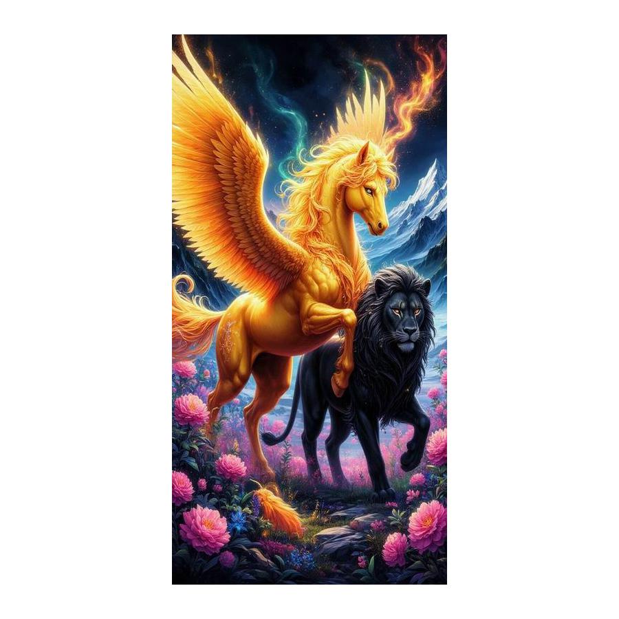 Lion and Phoenix Dragon Large Size Diamond Painting New Collection Animals Diy Full Square Round Drill Rhinestone Embroidery Mosaic Cross Stitch Kits Round drill 30x60cm
Lion and Phoenix Dragon Large Size Diamond Painting New Collection Animals Diy Full Square Round Drill Rhinestone Embroidery Mosaic Cross Stitch Kits Round drill 30x60cm