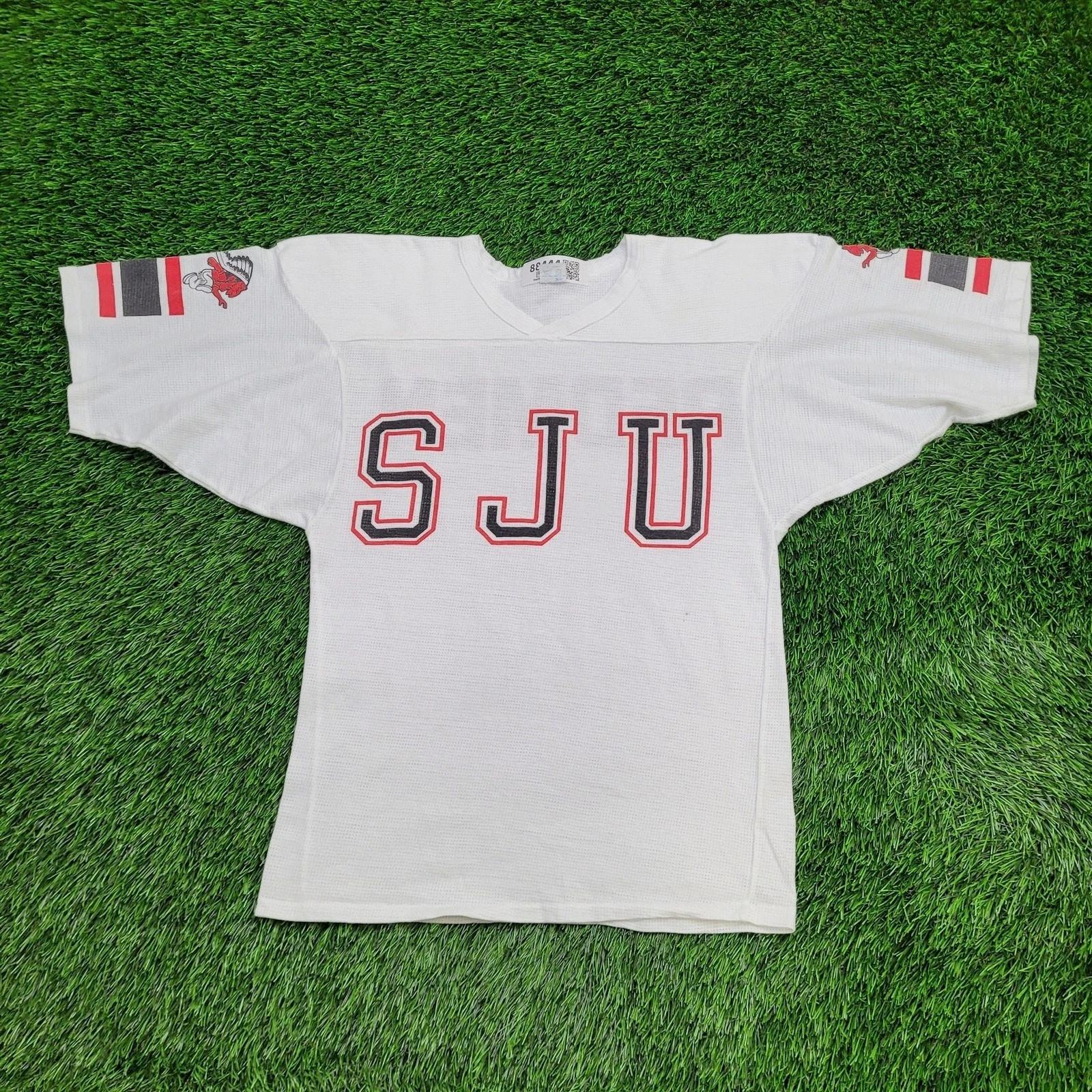 Vintage 80s SJU Redman Football Mesh Shirt XS/S 17x24 Cropped S
Vintage 80s SJU Redman Football Mesh Shirt XS/S 17x24 Cropped S