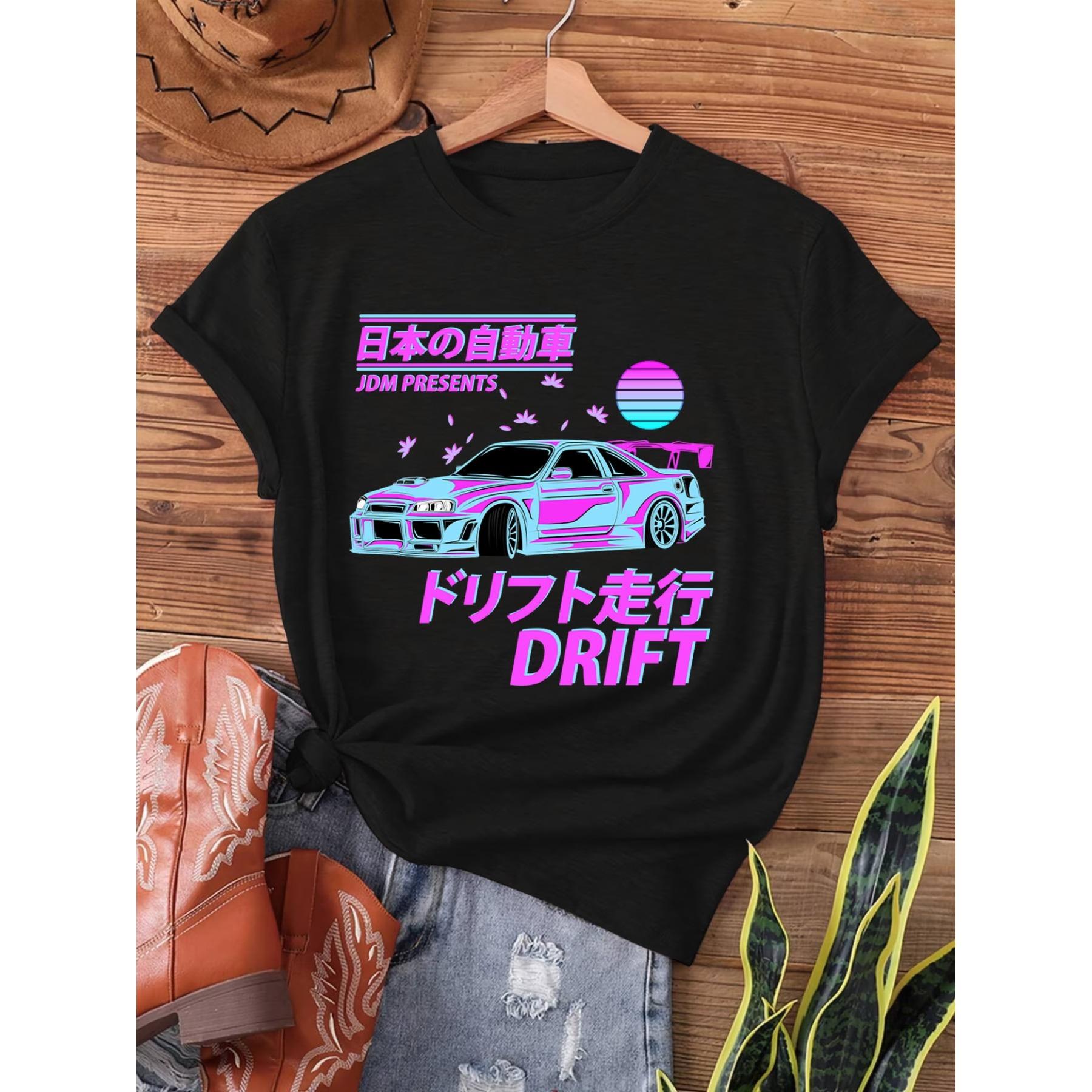 Featuring A Print T-Shirt with JDM Car Drifting Design, Casual Top for Summer and Spring, Women S T Shirt XXL чорний
Featuring A Print T-Shirt with JDM Car Drifting Design, Casual Top for Summer and Spring, Women S T Shirt XXL чорний