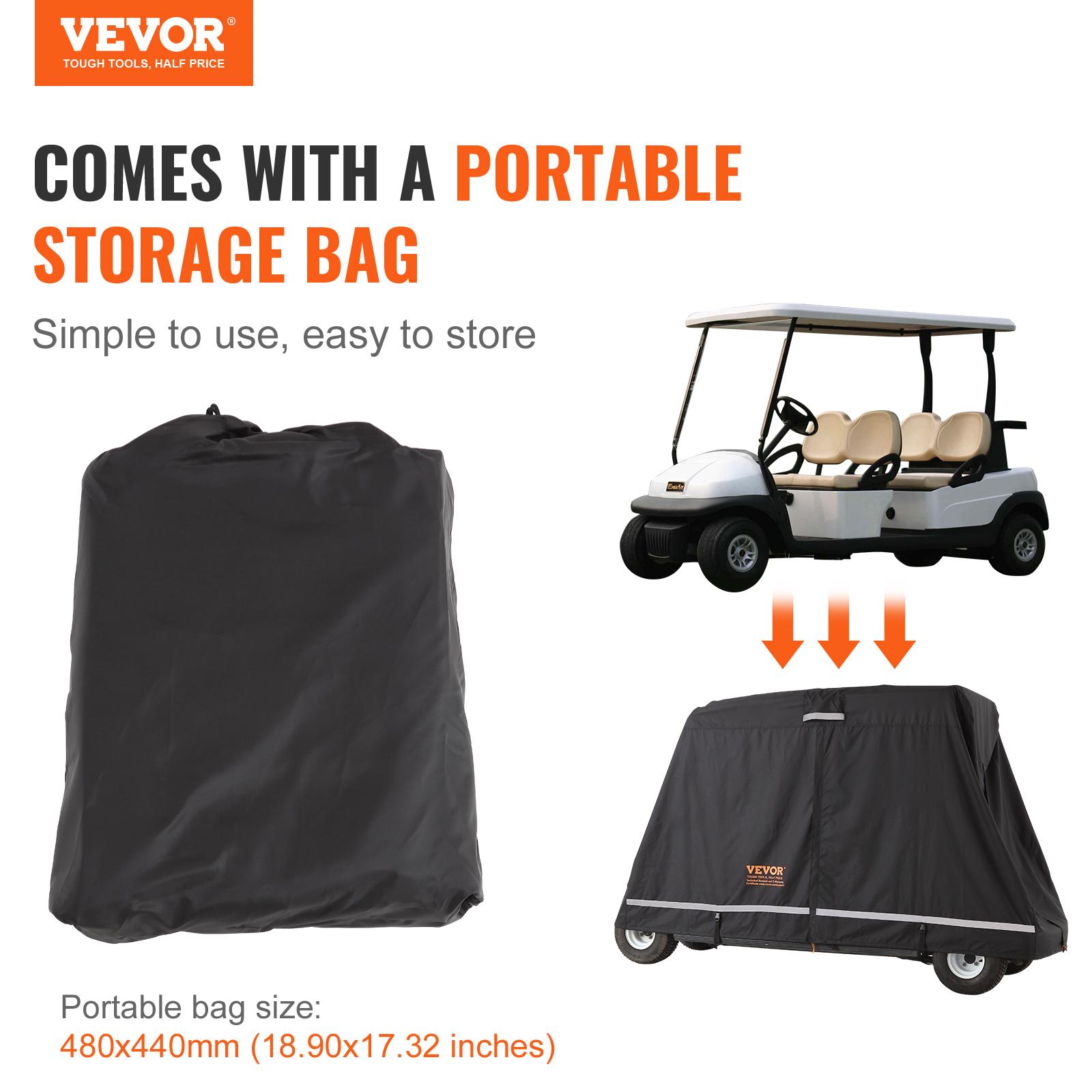 VEVOR 4 Passenger Golf Cart Cover 600D Polyester Full Cover Universal Fits for Most Brand Club Car Covers Waterproof Sunproof
VEVOR 4 Passenger Golf Cart Cover 600D Polyester Full Cover Universal Fits for Most Brand Club Car Covers Waterproof Sunproof