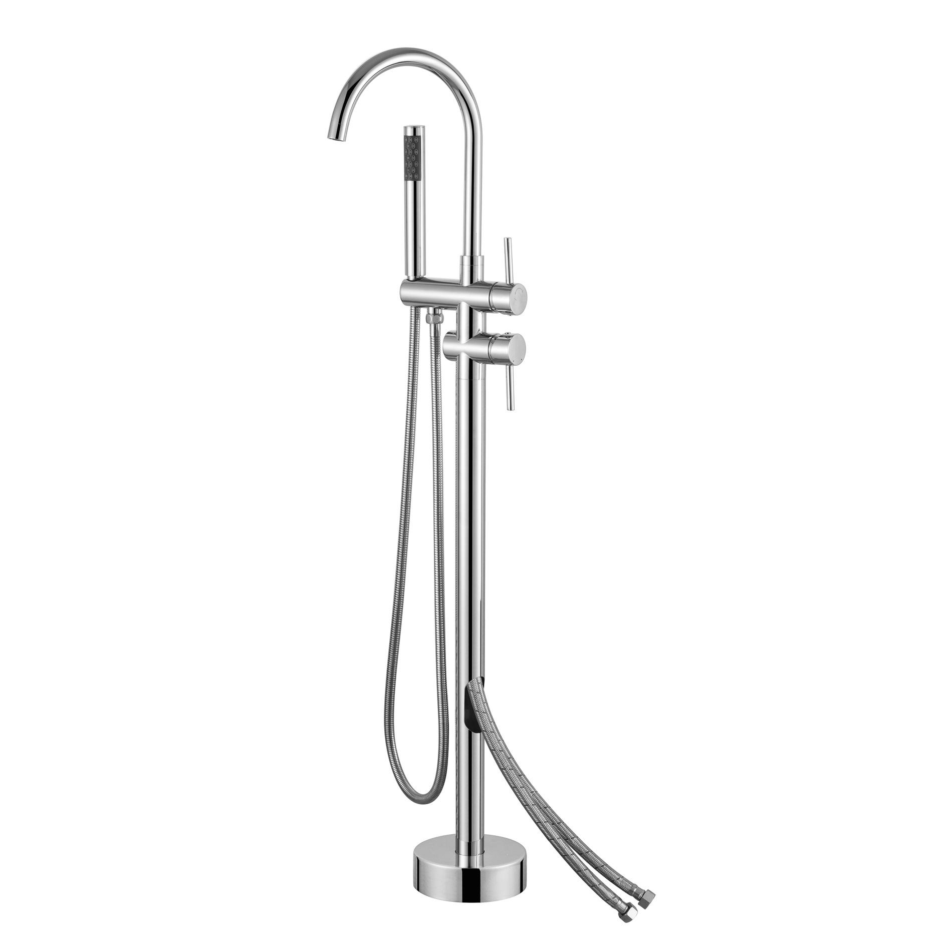 Rotatable Gunmetal Brass Floor-standing Bathtub Faucet with Tub Edge, Cold & Hot Shower Set for Home or B&B Add for Wall Hook
Rotatable Gunmetal Brass Floor-standing Bathtub Faucet with Tub Edge, Cold & Hot Shower Set for Home or B&B Add for Wall Hook