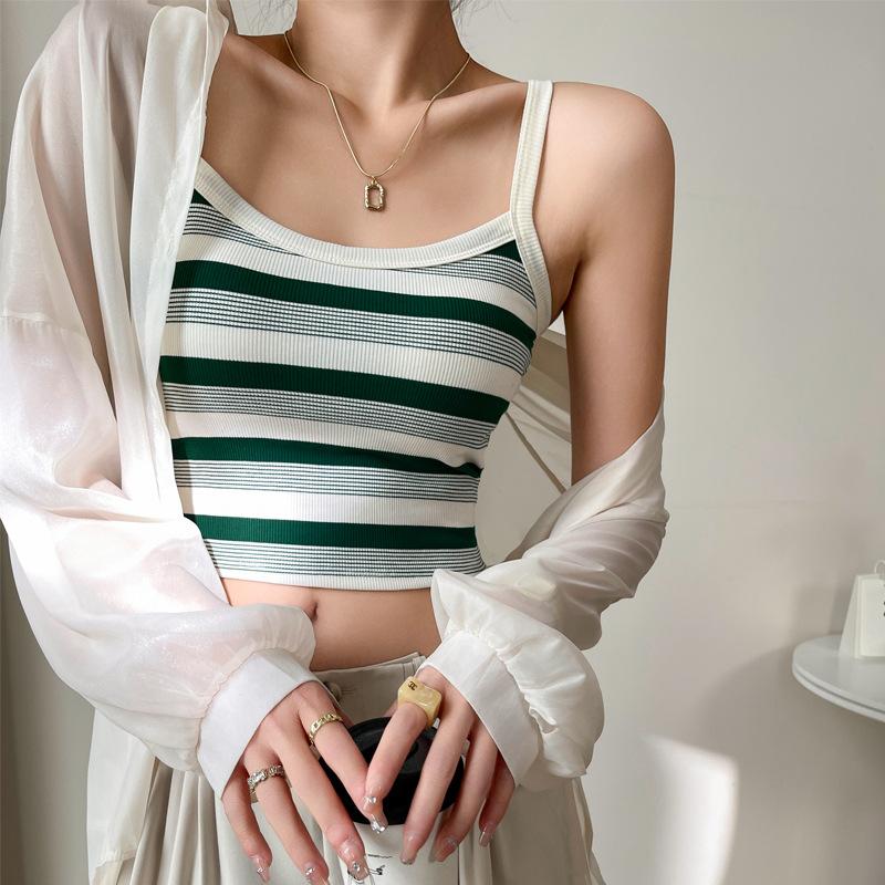 Модальный полосатый топ-комбинезон для женщин, весна-лето, сексуальный, облегающий, горячая девушка, красивый топ сзади с подушечками для груди One size
Модальный полосатый топ-комбинезон для женщин, весна-лето, сексуальный, облегающий, горячая девушка, красивый топ сзади с подушечками для груди One size