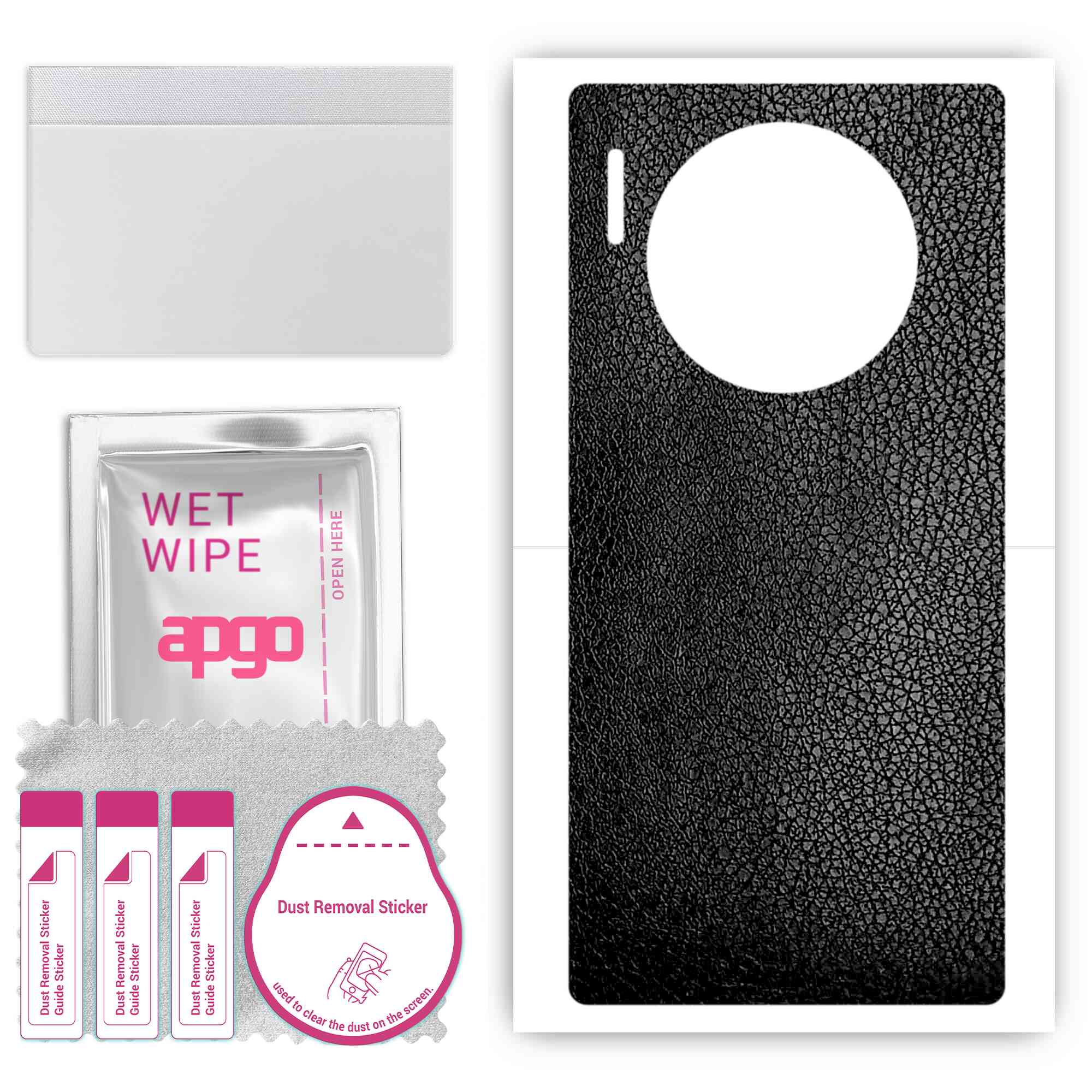 apgo Protective Skin Sticker for the back compatible with Huawei Mate 30E Pro 5G, Wrap Film, Foil, Vinyl - Pattern Black Leather
apgo Protective Skin Sticker for the back compatible with Huawei Mate 30E Pro 5G, Wrap Film, Foil, Vinyl - Pattern Black Leather