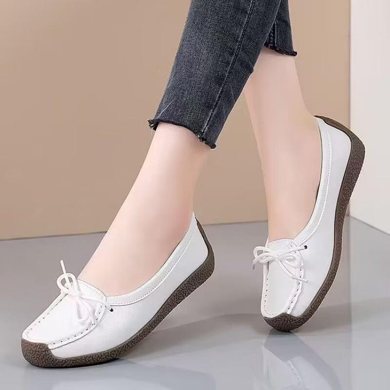 2025 spring and autumn new soft-soled Doudou shoes women s beef tendon soles single shoes one pedal mother shoes casual flats 40 белый
2025 spring and autumn new soft-soled Doudou shoes women s beef tendon soles single shoes one pedal mother shoes casual flats 40 белый