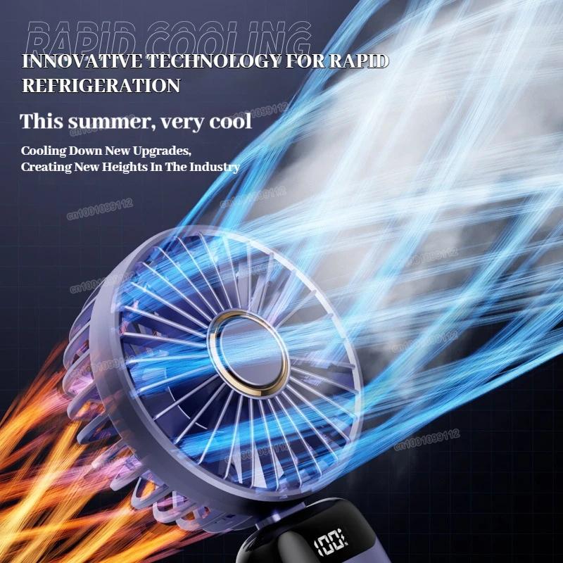 Handheld Mini Fan Foldable Portable Neck Hanging Fans 5 Speed USB Rechargeable Fan with Phone Stand and Display Screen
Handheld Mini Fan Foldable Portable Neck Hanging Fans 5 Speed USB Rechargeable Fan with Phone Stand and Display Screen