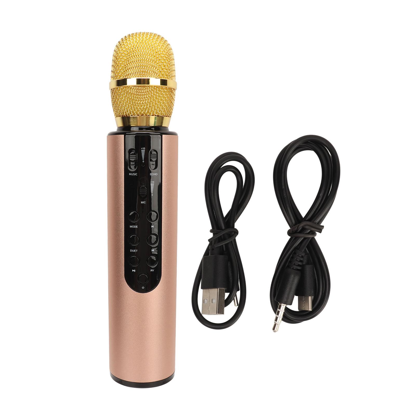 Bluetooth-микрофон для караоке, два динамика мощностью 5 Вт, чистый звук, аккумулятор 2000 мАч, беспроводной ручной микрофон, динамик золотой
Bluetooth-микрофон для караоке, два динамика мощностью 5 Вт, чистый звук, аккумулятор 2000 мАч, беспроводной ручной микрофон, динамик золотой