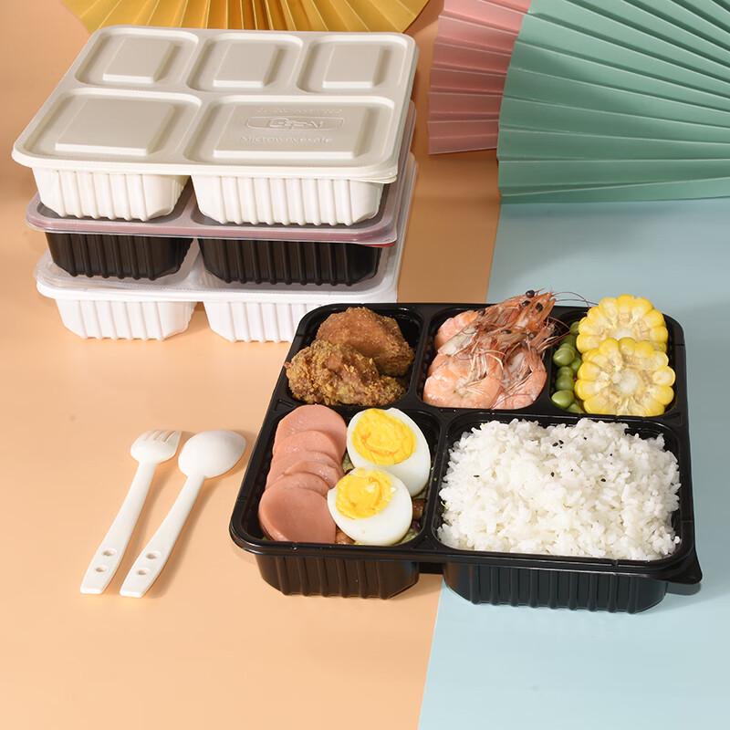 Baichufang 5-Compartment Disposable Takeout Lunch Boxes with Lids, 200 Sets
Baichufang 5-Compartment Disposable Takeout Lunch Boxes with Lids, 200 Sets