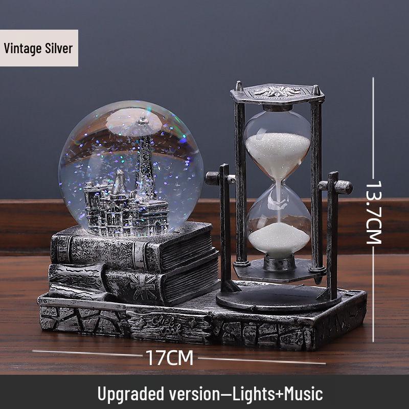 Песочные часы с хрустальным шаром - Креативное стеклянное украшение для гостиной или винного шкафа
Песочные часы с хрустальным шаром - Креативное стеклянное украшение для гостиной или винного шкафа