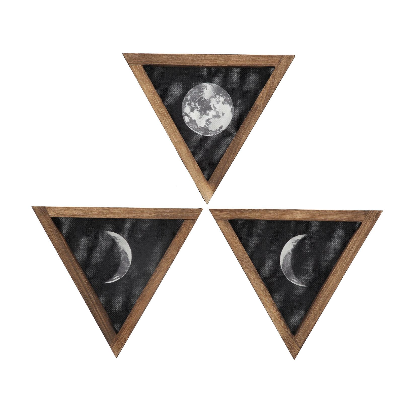 3Pcs Rustic Wall Moon Phase Decor Traingular Wall Decoration for Bedroom Living Room
3Pcs Rustic Wall Moon Phase Decor Traingular Wall Decoration for Bedroom Living Room
