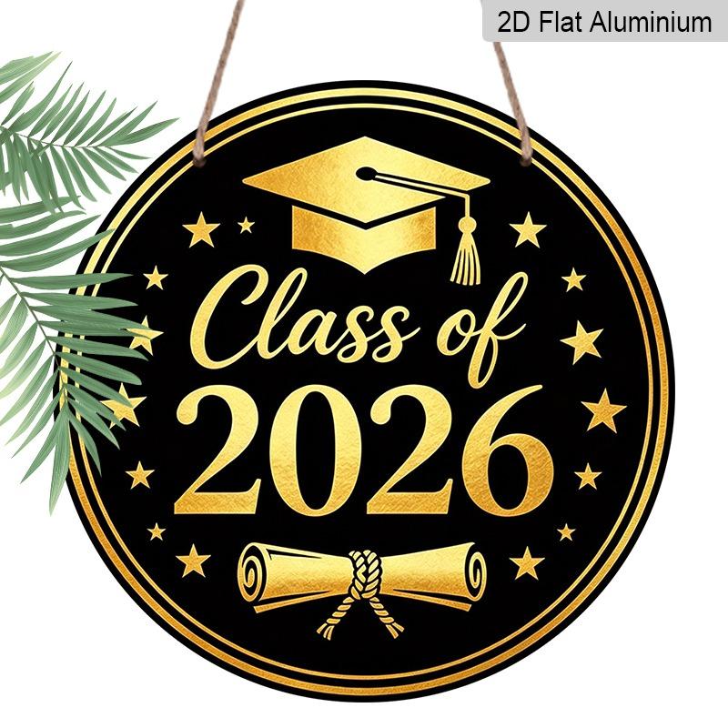 2D Flat Aluminum 2026 Graduation-themed Wall Hanging Available in Multiple Sizes, with A Black and Gold Light Luxury Elegant Design Is The Perfect 7.87×7.87inch
2D Flat Aluminum 2026 Graduation-themed Wall Hanging Available in Multiple Sizes, with A Black and Gold Light Luxury Elegant Design Is The Perfect 7.87×7.87inch