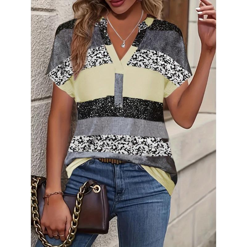 YYFS женские модные повседневные летние весенние блузки и рубашки с короткими рукавами и v-образным вырезом с цветным принтом L шампанского
YYFS женские модные повседневные летние весенние блузки и рубашки с короткими рукавами и v-образным вырезом с цветным принтом L шампанского