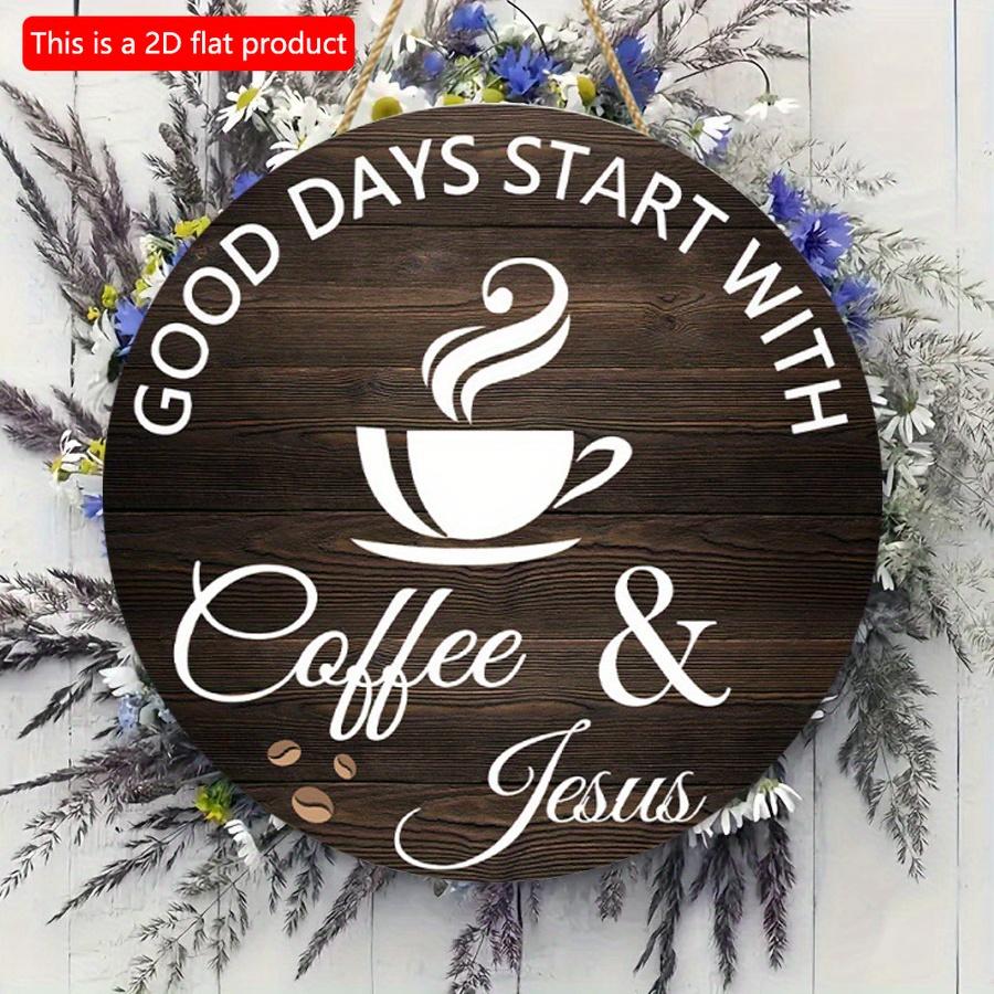 2D flat 20*20cm 1pc Good Days Stay With Coffee&Jesus Rustic Decor for Coffee Bar, Coffee Theme good quality Wooden Round Plaque, Suitable for living 20*20cm
2D flat 20*20cm 1pc Good Days Stay With Coffee&Jesus Rustic Decor for Coffee Bar, Coffee Theme good quality Wooden Round Plaque, Suitable for living 20*20cm