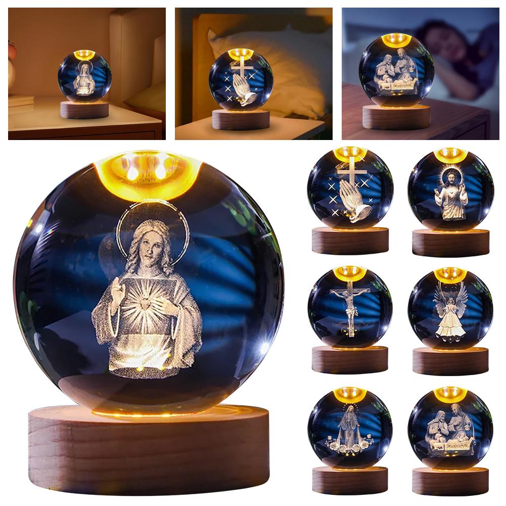 3D Creative Engrave Crystal ball with Wooden Base USB Charging LED Crystal Ball Night Light Lighted Crystal Ball Art Decoration
3D Creative Engrave Crystal ball with Wooden Base USB Charging LED Crystal Ball Night Light Lighted Crystal Ball Art Decoration