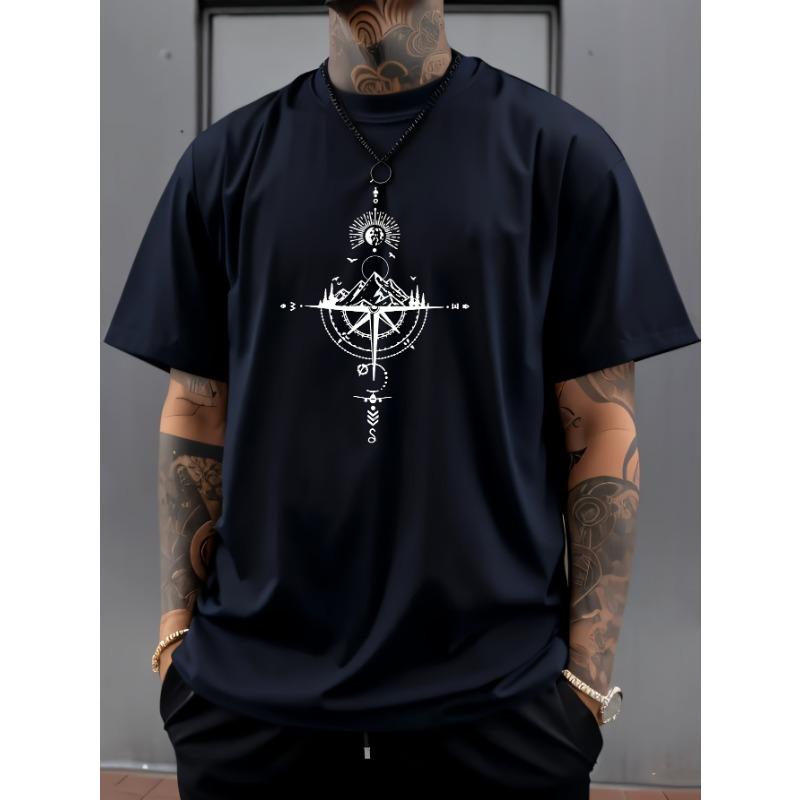 Мужская футболка Vintage Compass Print с коротким рукавом и круглым вырезом, повседневная спортивная, тонкая, летняя, весенняя S
Мужская футболка Vintage Compass Print с коротким рукавом и круглым вырезом, повседневная спортивная, тонкая, летняя, весенняя S