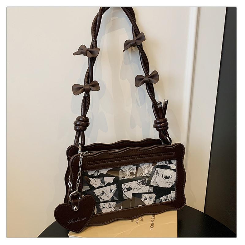 Новая маленькая сумка кроссбоди на плечо прозрачная двухмерная маленькая сумка для еды для ежедневных поездок на работу бар досуг рюкзак