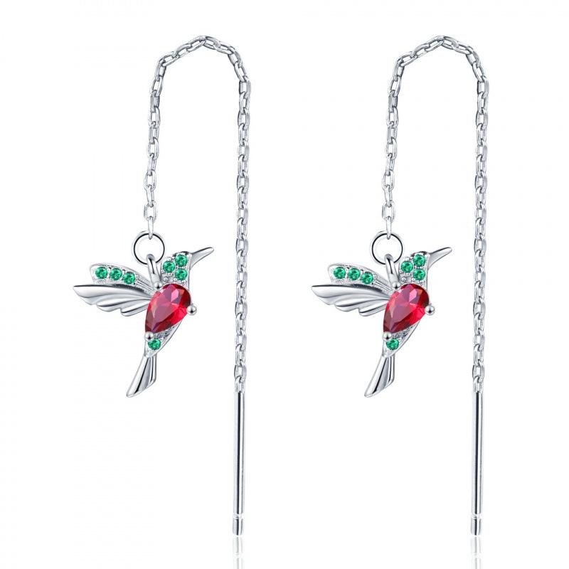 Colorful Hummingbird Earrings - Long Line Bird Design for Women платиновый
Colorful Hummingbird Earrings - Long Line Bird Design for Women платиновый