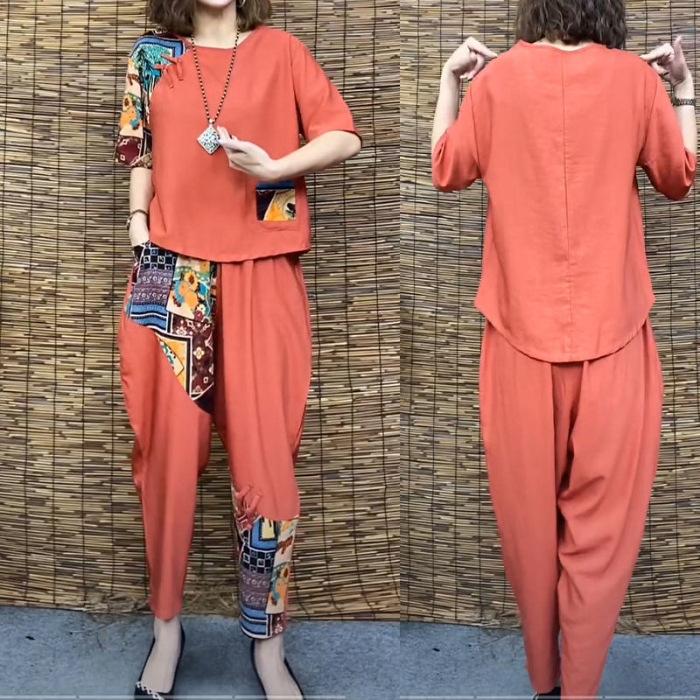 Fashionable Summer Short Sleeve T-Shirt And Harlan Nine-Piece Pants Women s Casual Large Size Two-Piece Set Lyocell Cotton Linen XXXXXL чорний
Fashionable Summer Short Sleeve T-Shirt And Harlan Nine-Piece Pants Women s Casual Large Size Two-Piece Set Lyocell Cotton Linen XXXXXL чорний