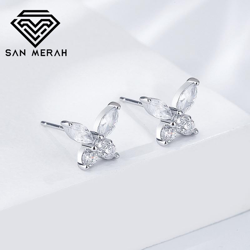 Elegant S925 Sterling Silver Butterfly Diamond Stud Earrings for Women - Mini, Heavy Duty, Exquisite Ear Cuff Jewelry. 925 Silver
Elegant S925 Sterling Silver Butterfly Diamond Stud Earrings for Women - Mini, Heavy Duty, Exquisite Ear Cuff Jewelry. 925 Silver