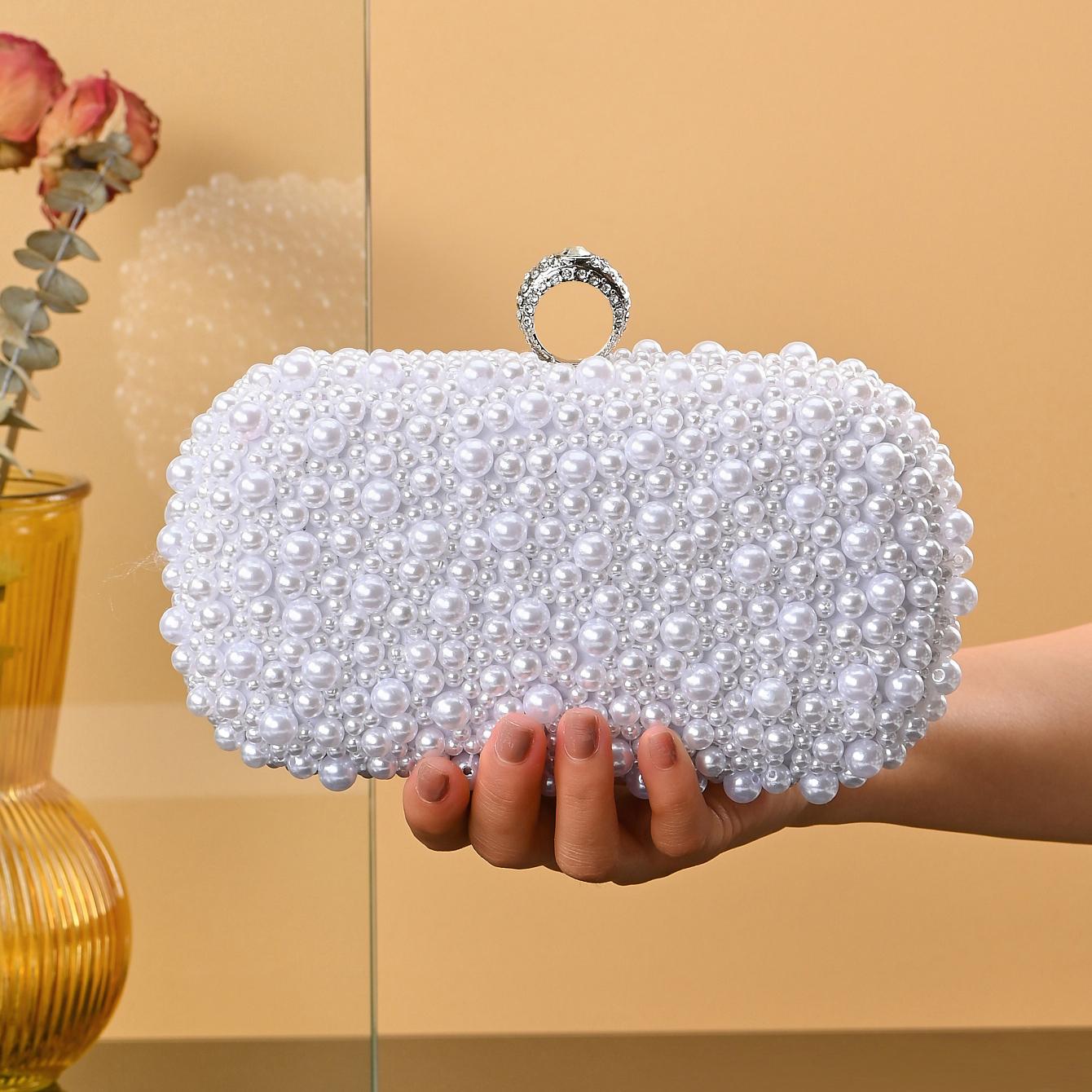 Luxury handmade wedding evening bag chain shoulder bag Full Beaded clutch bag Ladies Artificial Pearls Handbag for Wedding Party
Luxury handmade wedding evening bag chain shoulder bag Full Beaded clutch bag Ladies Artificial Pearls Handbag for Wedding Party