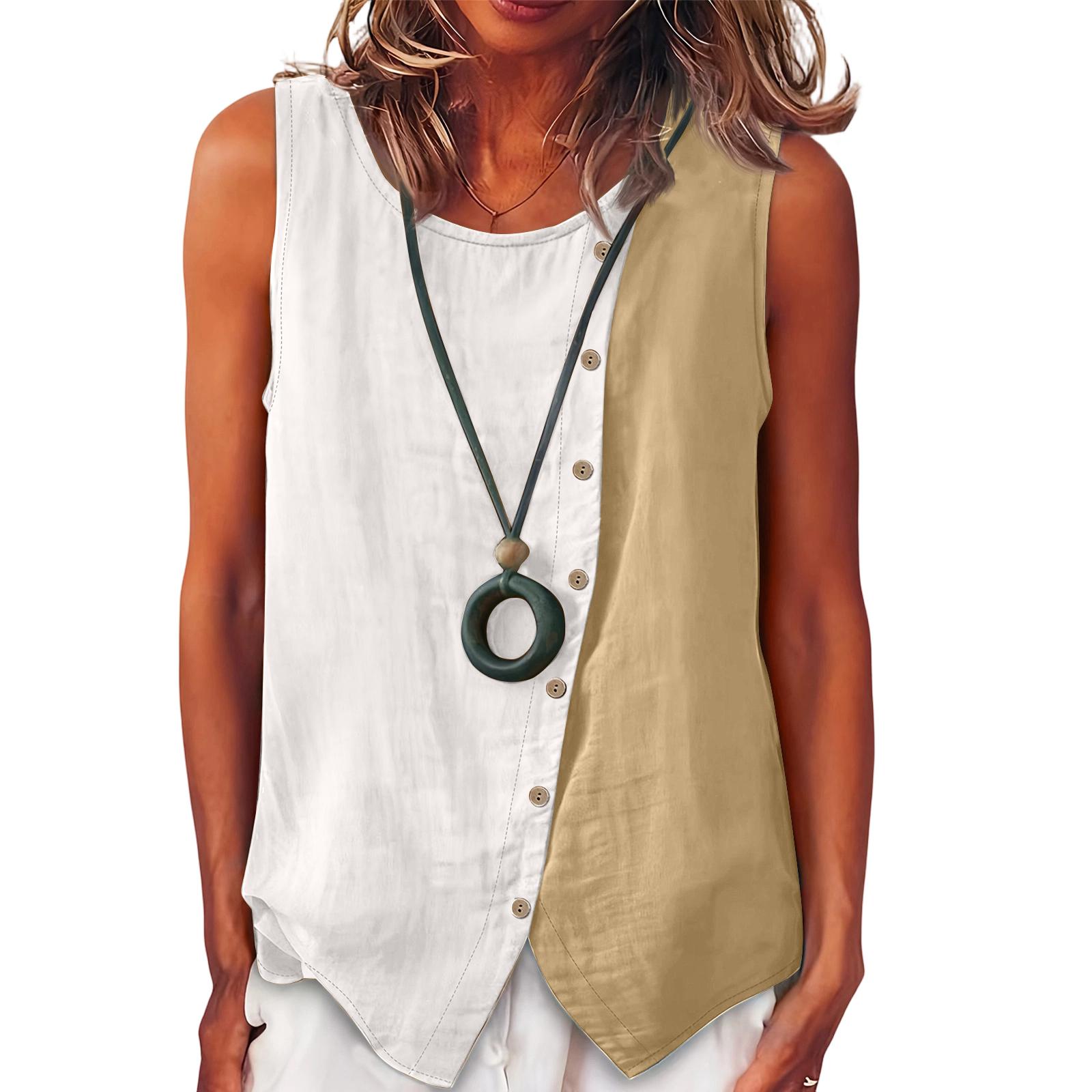 Sleeveless Button Down Blouse for Women Asymmetrical Hem Casual Loose Fit Lightweight Top Shirt XL
Sleeveless Button Down Blouse for Women Asymmetrical Hem Casual Loose Fit Lightweight Top Shirt XL