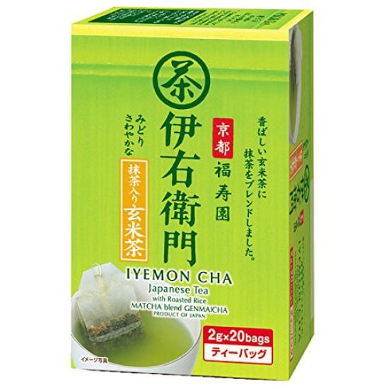 Uji no Tsuyu Tea Fukujuen Iyemon Brown Rice Tea with Matcha 20 bags x 12 TB,
Uji no Tsuyu Tea Fukujuen Iyemon Brown Rice Tea with Matcha 20 bags x 12 TB,