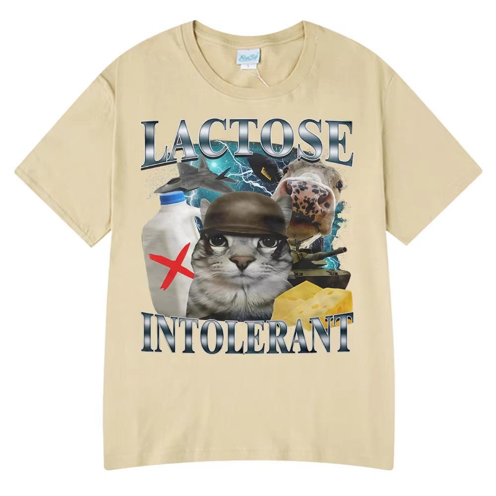 2025 Summer Hot Sale Wears Lactose Intolerant Funny Cat Meme T-shirts Fashion Tshirts Hip Hop Couple Style Clothes Cotton Tshirt 4XL
2025 Summer Hot Sale Wears Lactose Intolerant Funny Cat Meme T-shirts Fashion Tshirts Hip Hop Couple Style Clothes Cotton Tshirt 4XL