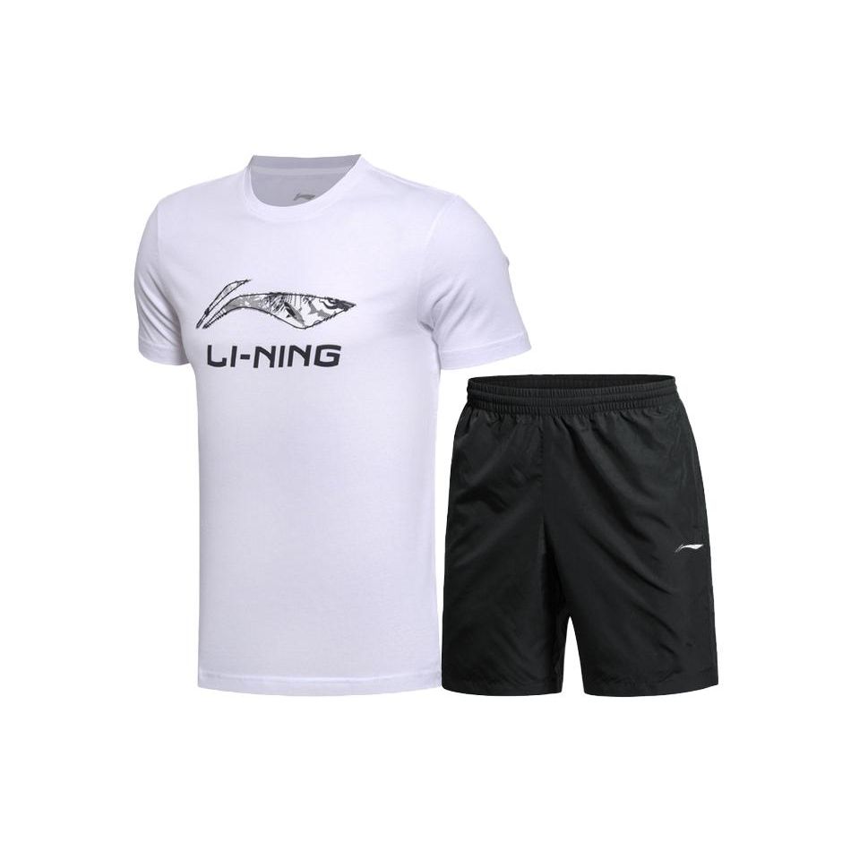 Футболка Li Ning Sports Lifestyle Series с логотипом, буквенным принтом и круглым вырезом, коротким рукавом, быстросохнущие шорты, комплект мужских топов, белый, черный ATST633-2+YKST061-1 S
Футболка Li Ning Sports Lifestyle Series с логотипом, буквенным принтом и круглым вырезом, коротким рукавом, быстросохнущие шорты, комплект мужских топов, белый, черный ATST633-2+YKST061-1 S