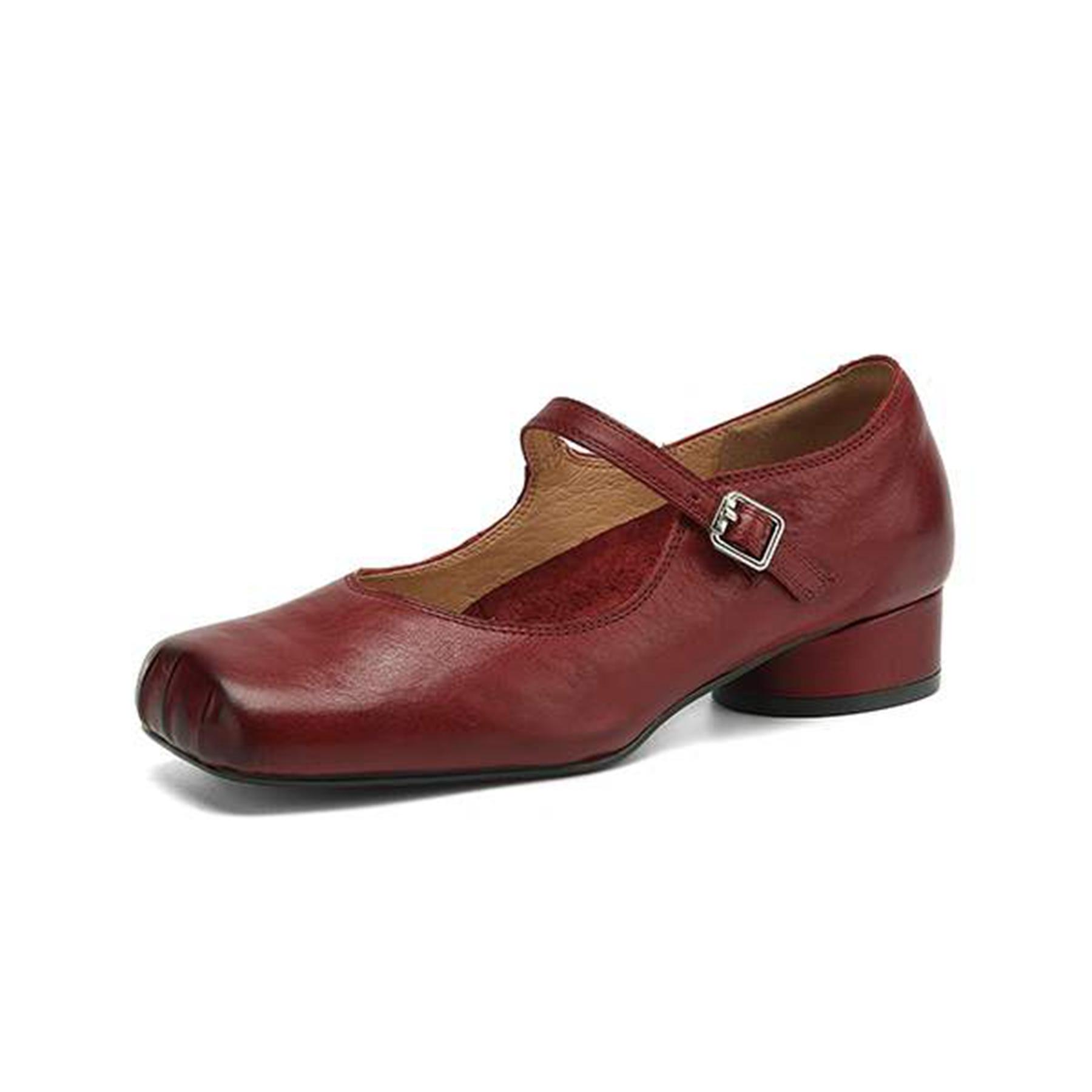 Krazing Pot Cow Skin Fashion Spring Autumn Low Heels Buckle Straps Women Square Toe Mary Janes Shoes Pumps 34 винний
Krazing Pot Cow Skin Fashion Spring Autumn Low Heels Buckle Straps Women Square Toe Mary Janes Shoes Pumps 34 винний