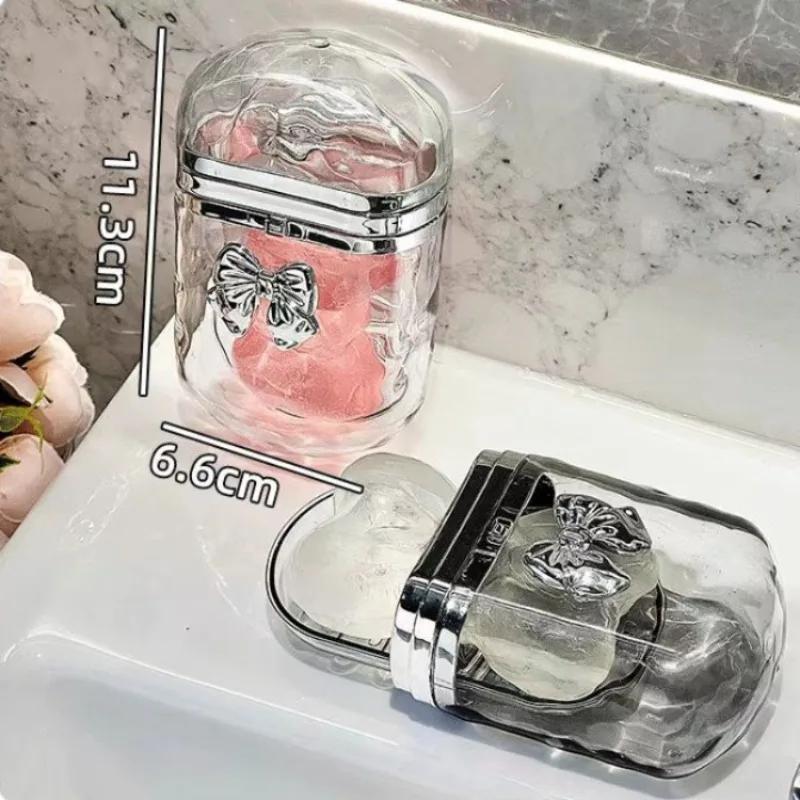 Travel Soap Box with Drain Dish Transparent Water Ripple Bathroom Supplies Mini Portable Soap Storage Case Sealed Lid Two-layer
Travel Soap Box with Drain Dish Transparent Water Ripple Bathroom Supplies Mini Portable Soap Storage Case Sealed Lid Two-layer