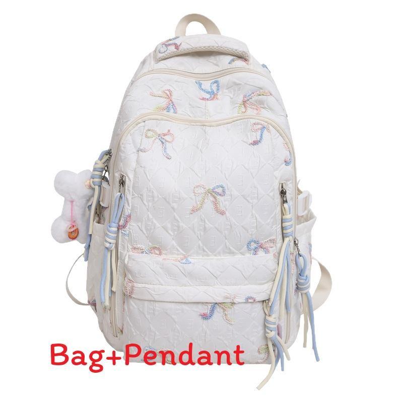 Nylon Girls Backpack With Sweet Bowknot Design And Waterproof Features For School Use белый
Nylon Girls Backpack With Sweet Bowknot Design And Waterproof Features For School Use белый