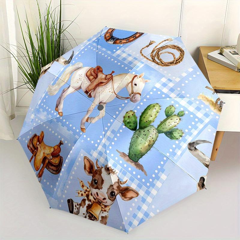 Cowboy,Western Automatic Folding Umbrella 8 Ribs Lightweight Design, Durable Iron Frame, Compact and Portable, Ideal Birthday or Christmas
Cowboy,Western Automatic Folding Umbrella 8 Ribs Lightweight Design, Durable Iron Frame, Compact and Portable, Ideal Birthday or Christmas