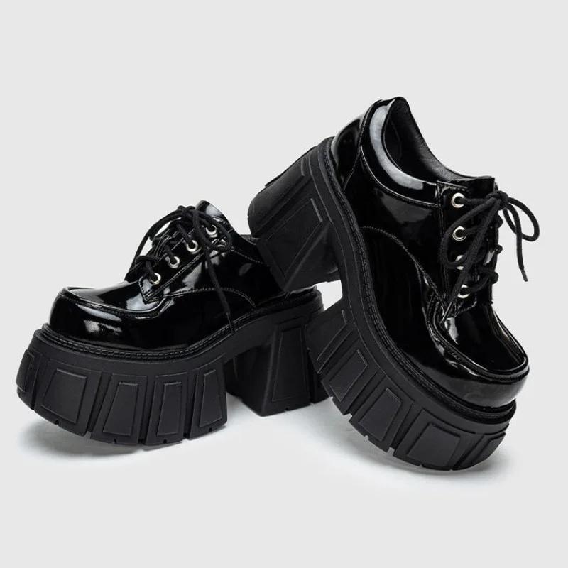 Женские туфли на шнуровке, на высоком каблуке, на толстой подошве, одинарные, весенний новый стиль, платформа, круглый носок, балетки, увеличивающие рост, маленькие кожаные туфли 35
Женские туфли на шнуровке, на высоком каблуке, на толстой подошве, одинарные, весенний новый стиль, платформа, круглый носок, балетки, увеличивающие рост, маленькие кожаные туфли 35