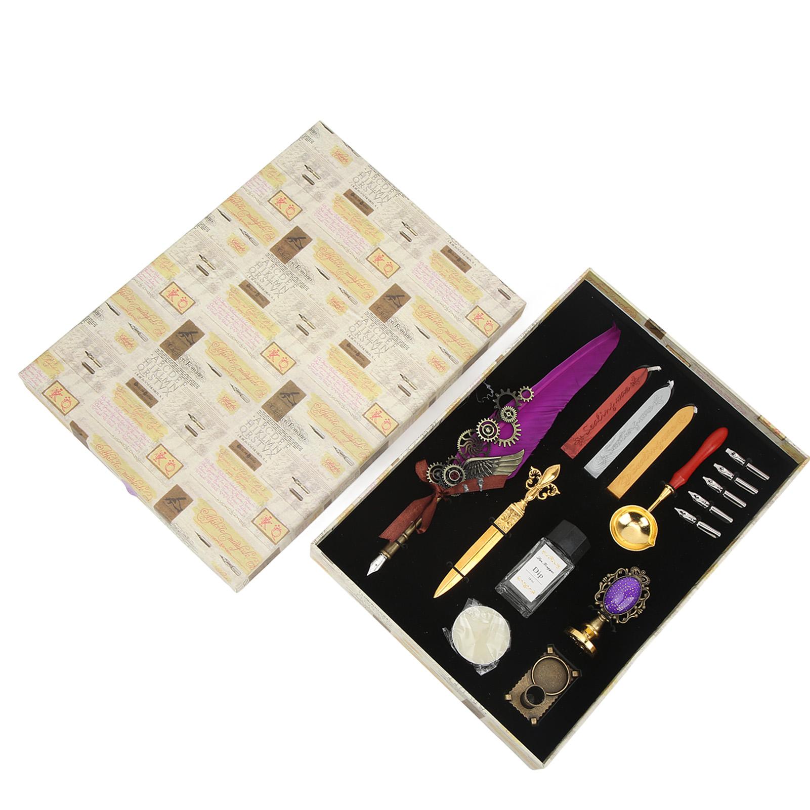 Набор перьевых ручек Vintage Purple Dip Quill Pen Gift Set с 5 перьями для письма и рисования
Набор перьевых ручек Vintage Purple Dip Quill Pen Gift Set с 5 перьями для письма и рисования