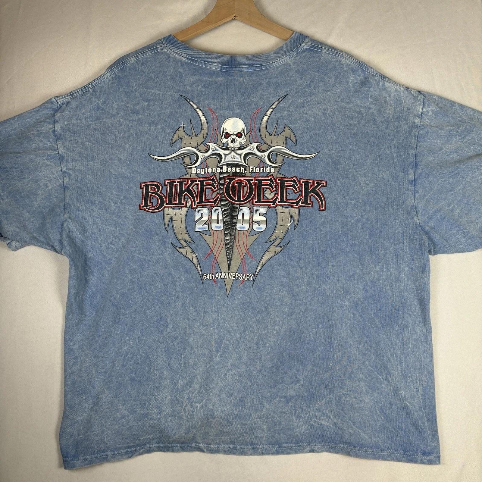 Daytona Bike Week Shirt Mens 2XL XXL Vintage Chrome Skull Biker Y2K Chopper A537 4XL
Daytona Bike Week Shirt Mens 2XL XXL Vintage Chrome Skull Biker Y2K Chopper A537 4XL