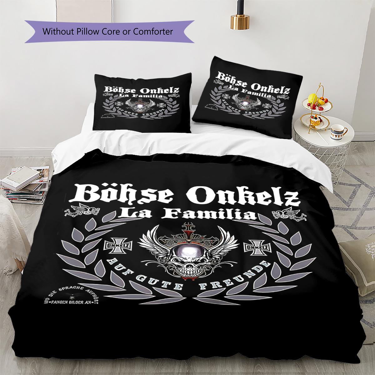 Böhse Onkelz band Pattern Bedding Quilt Set Quilt Cover Pillowcase Home Decoration Birthday Gift (1 * duvet cover + 3 * pillowcase, without core) 135x200cm
Böhse Onkelz band Pattern Bedding Quilt Set Quilt Cover Pillowcase Home Decoration Birthday Gift (1 * duvet cover + 3 * pillowcase, without core) 135x200cm