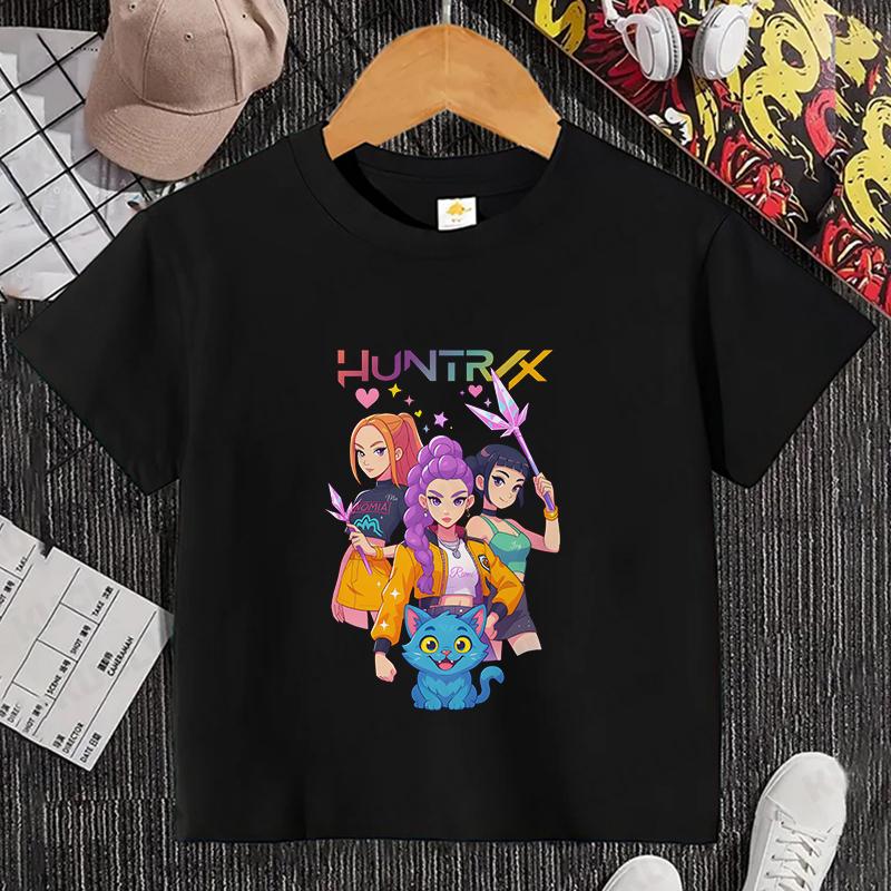 Kpop Охотник на демонов HuntrX Детская футболка для девочек и мальчиков, мультяшная футболка, летняя повседневная футболка с коротким рукавом, удобная детская одежда 140
Kpop Охотник на демонов HuntrX Детская футболка для девочек и мальчиков, мультяшная футболка, летняя повседневная футболка с коротким рукавом, удобная детская одежда 140