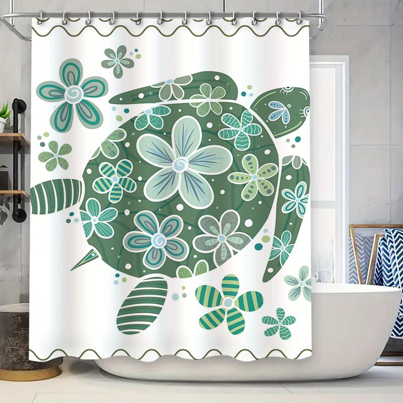 Green Turtle Bath Shower Curtain With Flower Decor Modern Home Bathroom Accessories For Kids Adults W60H190(CM)-1 Pcs
Green Turtle Bath Shower Curtain With Flower Decor Modern Home Bathroom Accessories For Kids Adults W60H190(CM)-1 Pcs