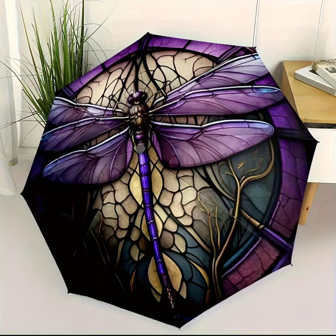 Durable Dragonfly Print Folding Umbrella | Lightweight, Adjustable, Large Size, Travel and Outdoor Essential, 8 Ribs, Pongee and Glass Fiber
Durable Dragonfly Print Folding Umbrella | Lightweight, Adjustable, Large Size, Travel and Outdoor Essential, 8 Ribs, Pongee and Glass Fiber