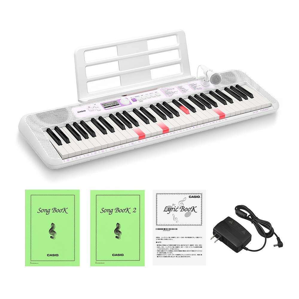 CASIO Клавиатура с подсветкой клавиш 61 клавиша Легко играть начинающим одним пальцем Включено 120 популярных песен Поставляется с микрофоном для белый
CASIO Клавиатура с подсветкой клавиш 61 клавиша Легко играть начинающим одним пальцем Включено 120 популярных песен Поставляется с микрофоном для белый