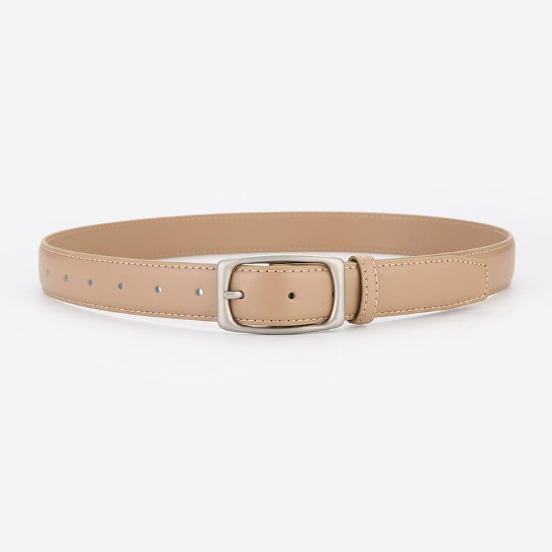 Minimalist Leather Belt For Women And Men With Alloy Buckle For Casual And Office Wear Khaki
Minimalist Leather Belt For Women And Men With Alloy Buckle For Casual And Office Wear Khaki