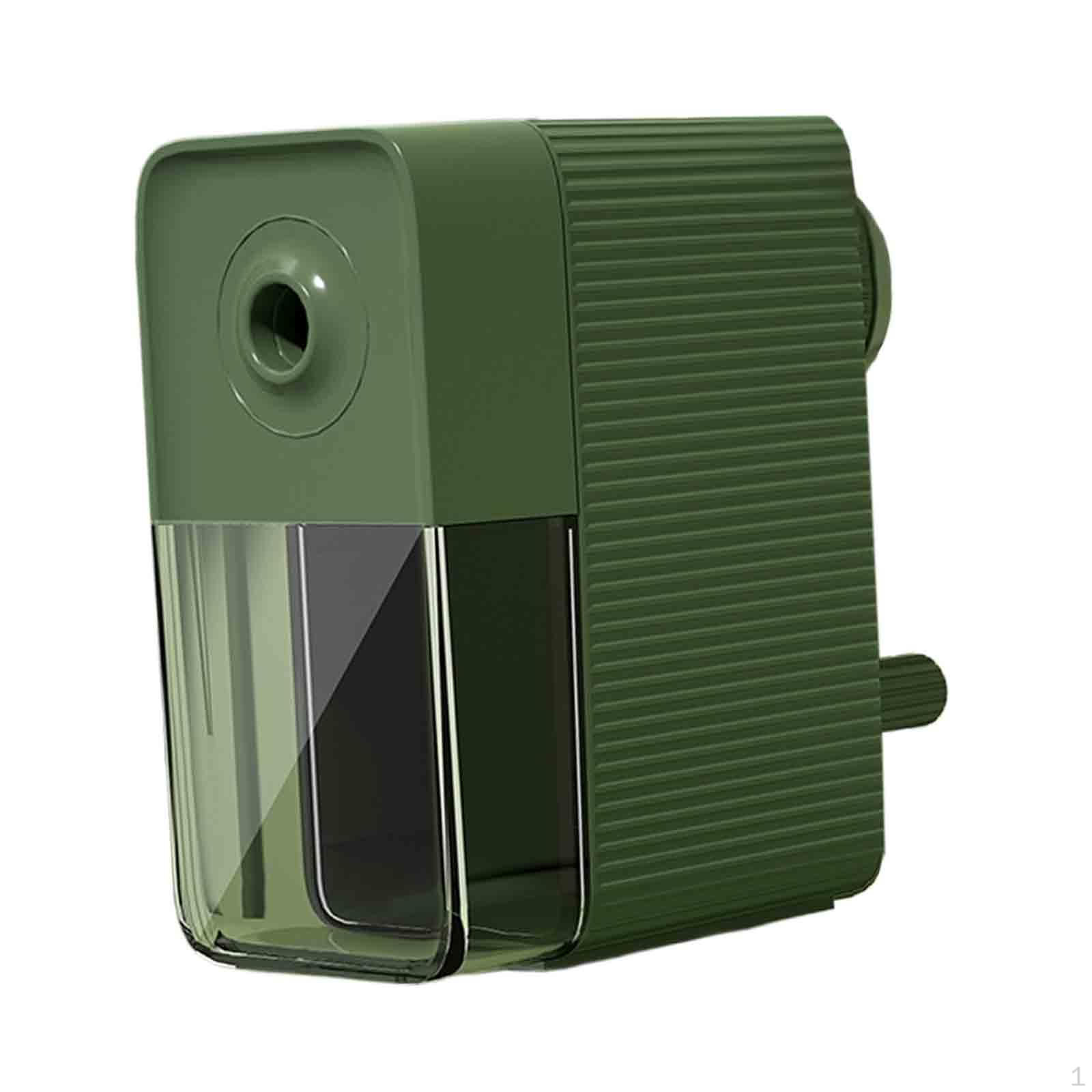 Ручная точилка для карандашей, компактная профессиональная рукоятка для домашнего офиса, детей зелёный