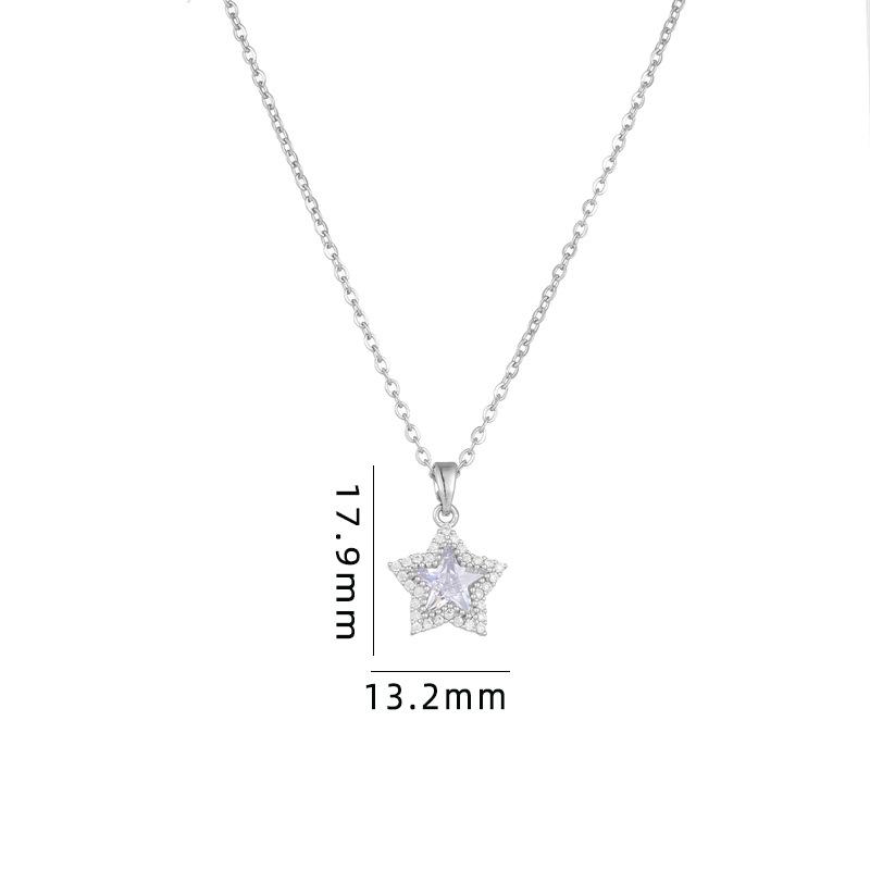 Stainless Steel Chain Simple Zircon Star Pendant Necklaces for Women Men Fashion Shiny Star Collar Accessories Jewelry Gifts
Stainless Steel Chain Simple Zircon Star Pendant Necklaces for Women Men Fashion Shiny Star Collar Accessories Jewelry Gifts