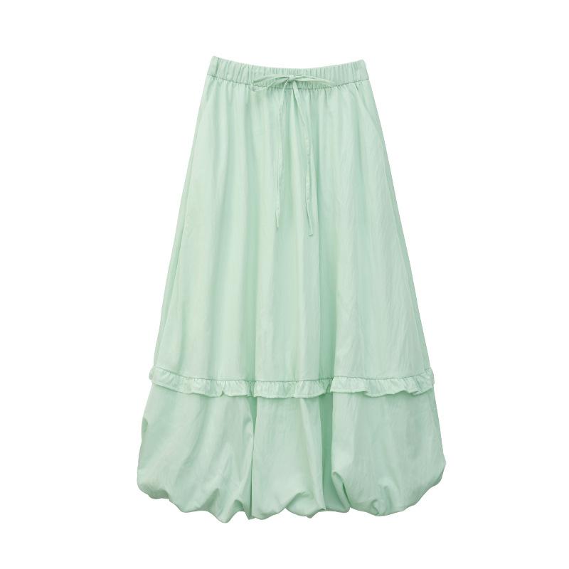 Mint Green Wood Ear Bud Skirt for Women with Flower Buds In Summer Korean Lantern Skirt for Slim Mid-length A-line Umbrella Skirt S
Mint Green Wood Ear Bud Skirt for Women with Flower Buds In Summer Korean Lantern Skirt for Slim Mid-length A-line Umbrella Skirt S